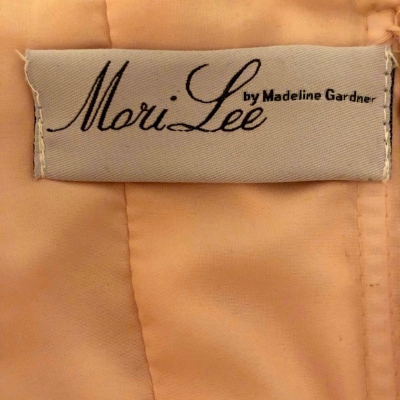 MORI LEE Bridesmaid Strapless Sweetheart Chiffon Formal Maxi Dress Blush Prom - Picture 14 of 14